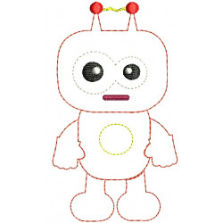 Stickmuster - Roboter Timo Doodle